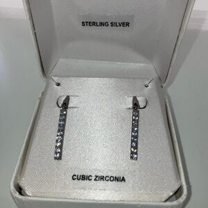 NEW Sterling Silver CZ Earrings